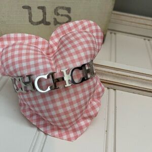 Silver H-Link Bracelet Inspired Designer Style – Minimalist Statement